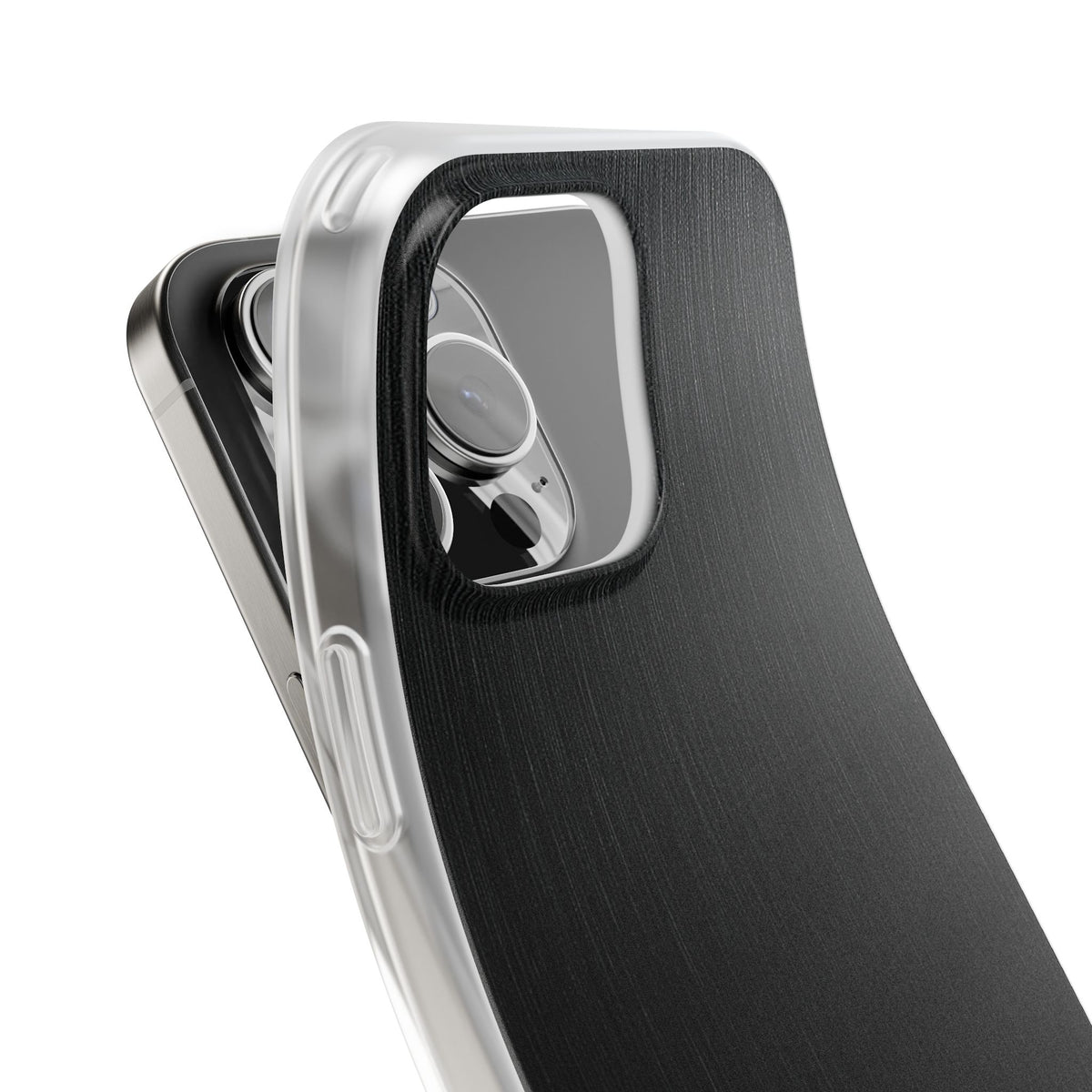 Obsidian Brushed Steel · Lite Phone Case for iPhone ·  Black