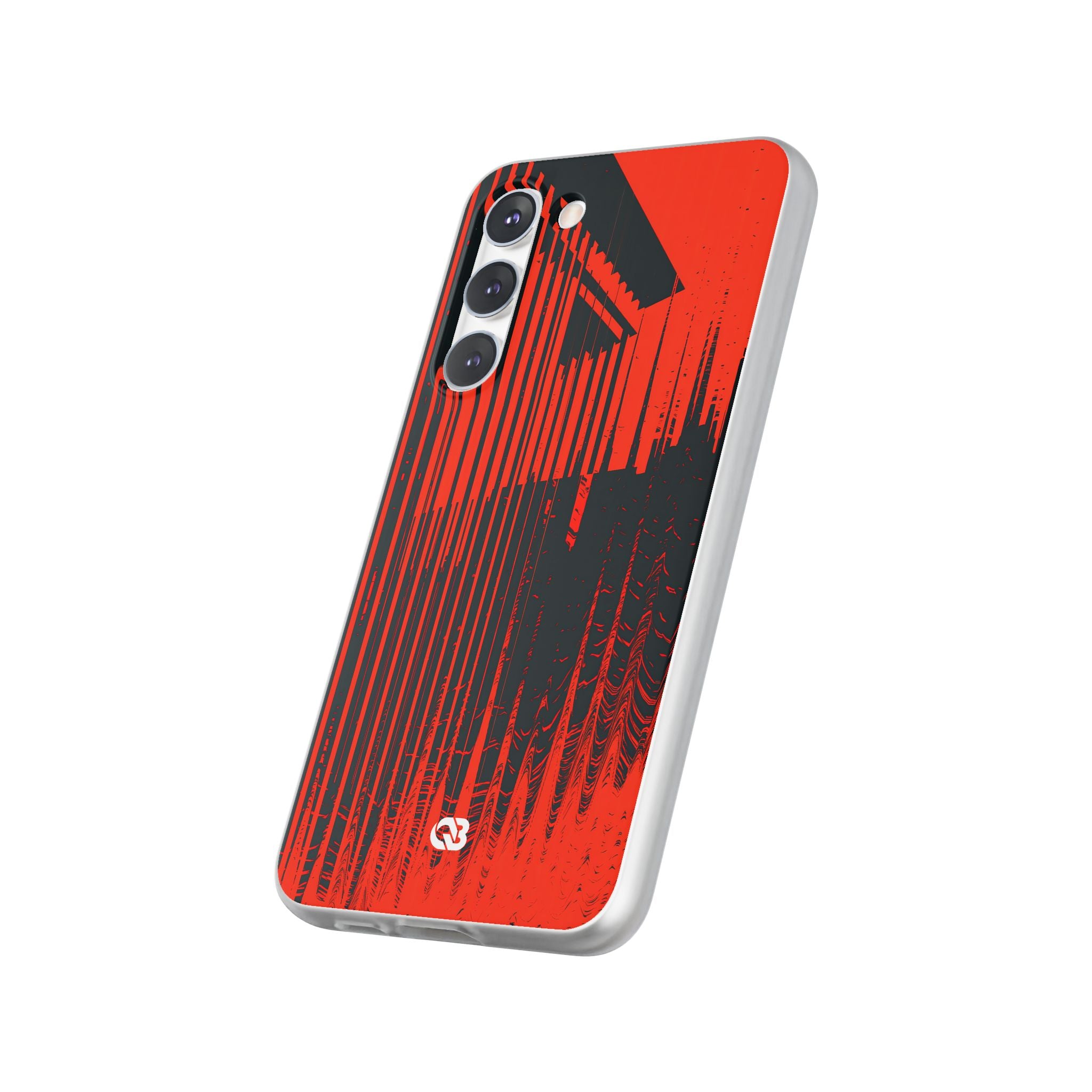 Red Lite Phone Case for Samsung - Crimson Brutalist Distortion