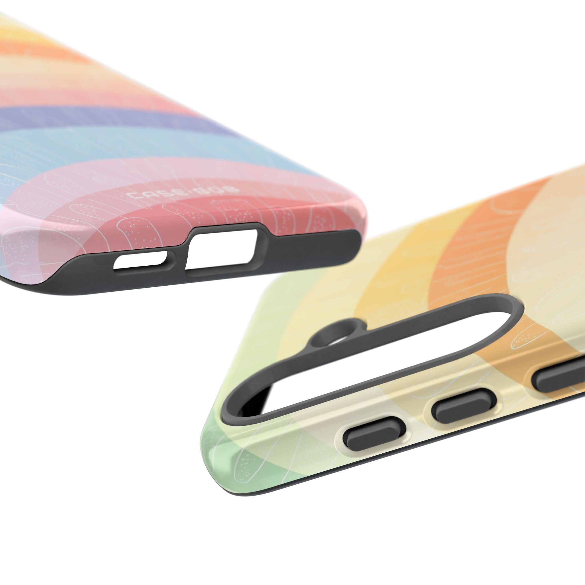 Pastell Regenbogen Bänder Samsung S25 Case - Tough