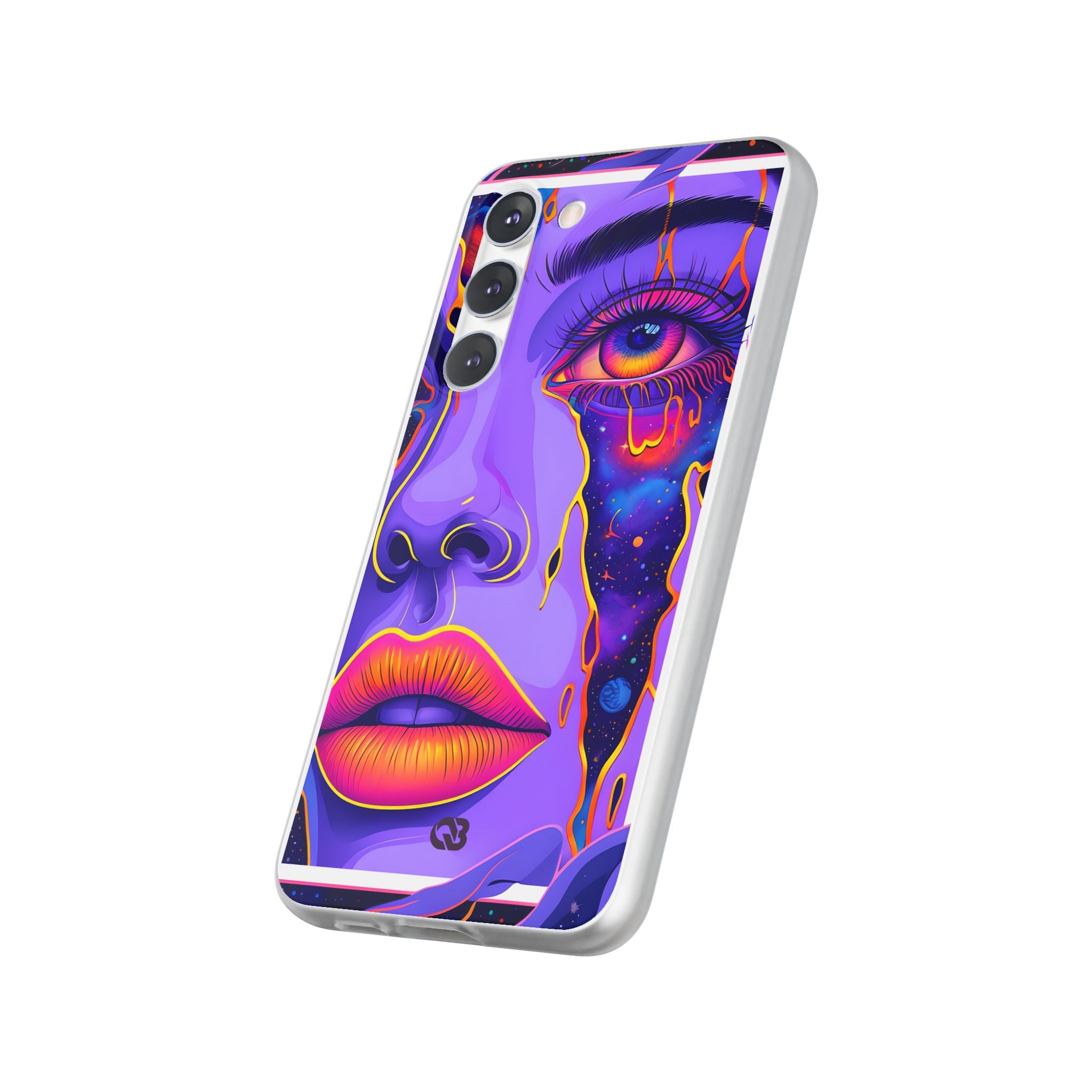 Violet Cosmic Gaze · Soft Custodia per Samsung