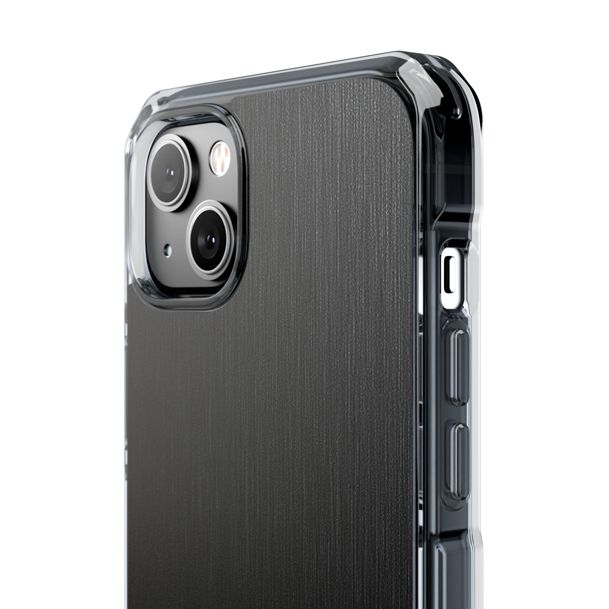 Black Impact MagSafe Phone Case for iPhone - Brushed Obsidian Slate
