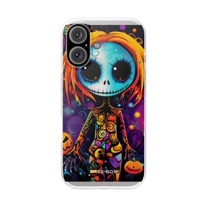 Blue Skull Swirl iPhone 16 Case - Soft - CASE•BOB