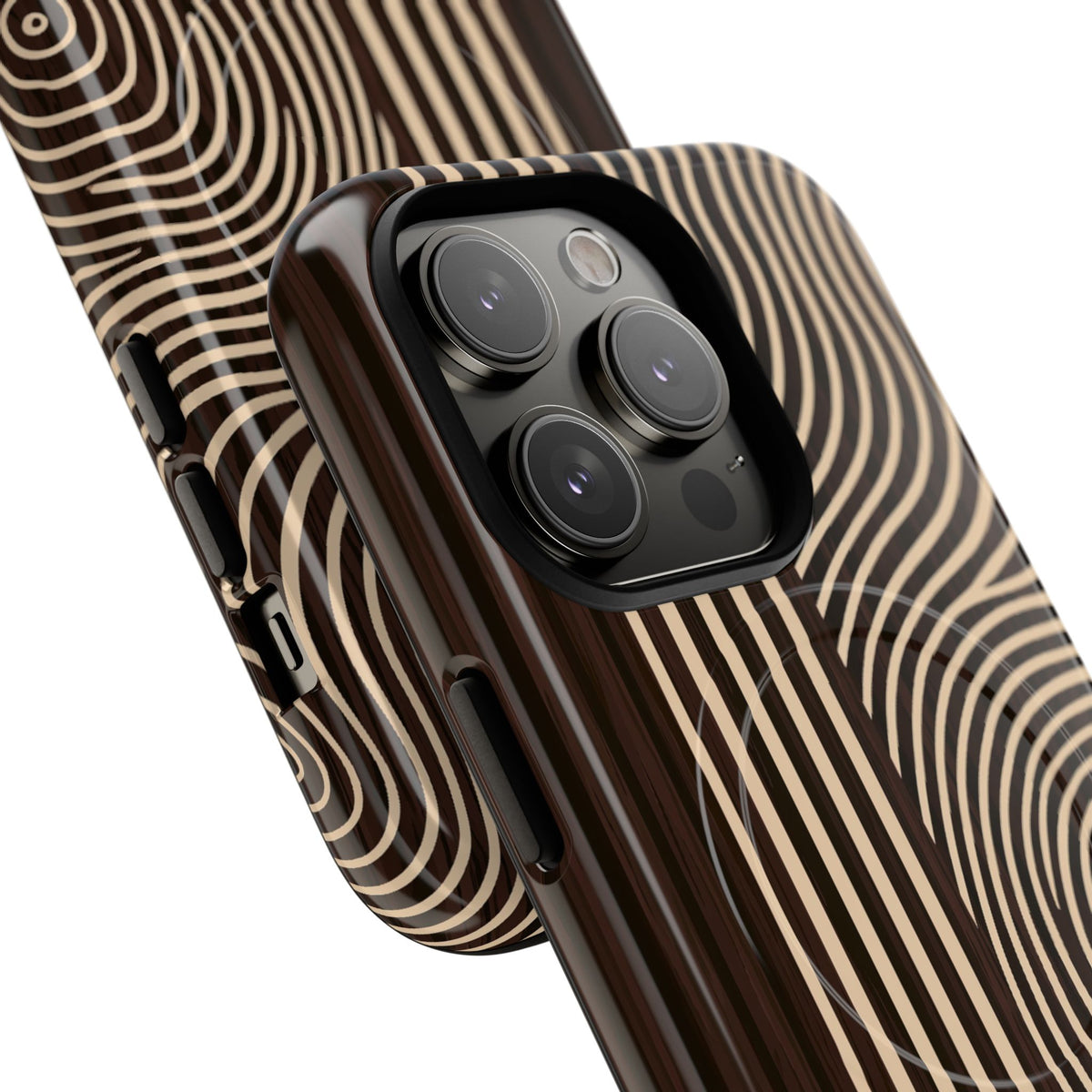 Timber Ring Contour · Tough 2.0 Magnetic Phone Case for iPhone · Brown