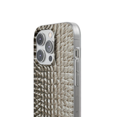 Beige Lite Phone Case for iPhone - Bone Spiked Grid