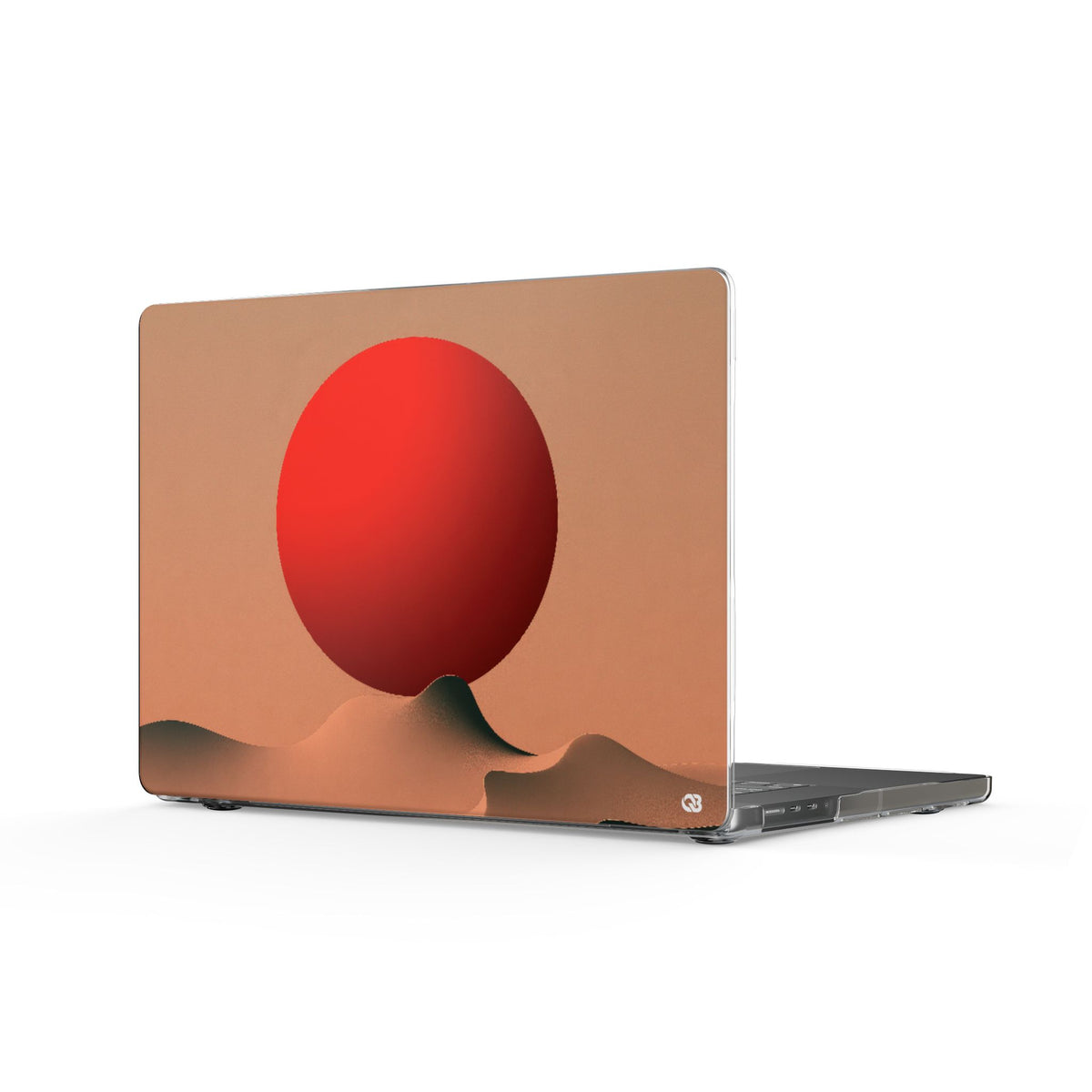 Crimson Sol Ridge · Clear Hard Case for MacBook · Red