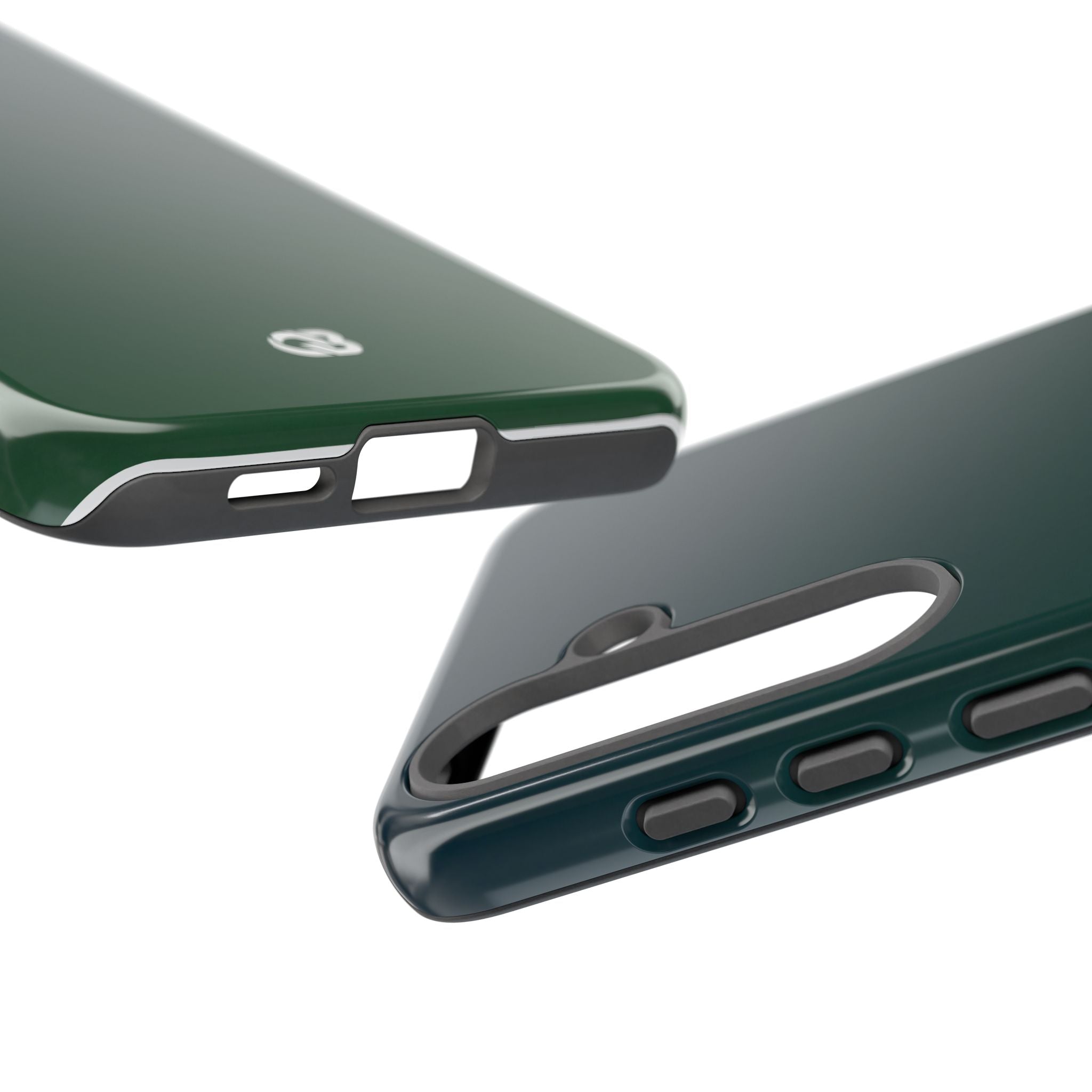 Green Tough Phone Case for Samsung - Midnight Pine Horizon