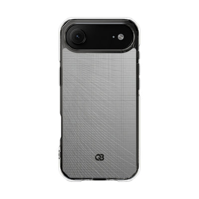 Grey Impact MagSafe Phone Case for iPhone - Chrome Mesh Warp