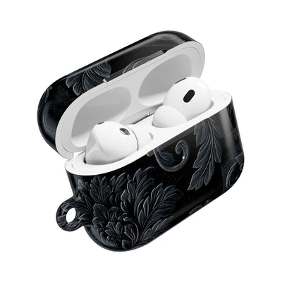 Obsidian Damask · Hard Case for AirPods & AirPods Pro · Black