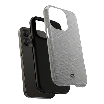 Grey Tough 2.0 Magsafe Phone Case for iPhone - Chrome Mesh Warp