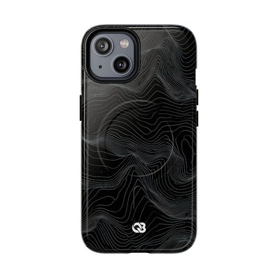 Obsidian Contour Elevation · Tough 2.0 Magnetic Phone Case for iPhone · Black