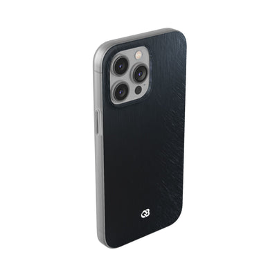 Black Lite Phone Case for iPhone - Midnight Brushed Grain