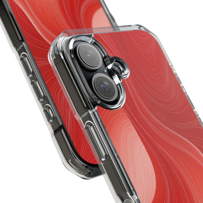 Red Impact MagSafe Phone Case for iPhone - Crimson Silk Strands