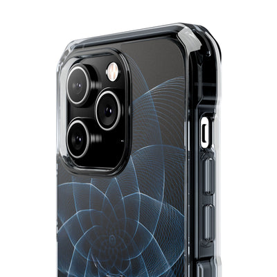 Blue Impact MagSafe Phone Case for iPhone - Cobalt Geometric Bloom