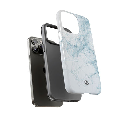 Blue Tough Phone Case for iPhone - Glacial Neural Web