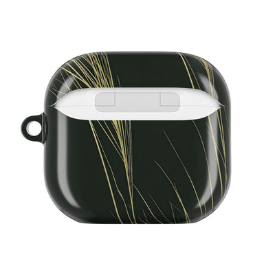 Golden Whispering Reeds · Hard Case for AirPods & AirPods Pro · Green