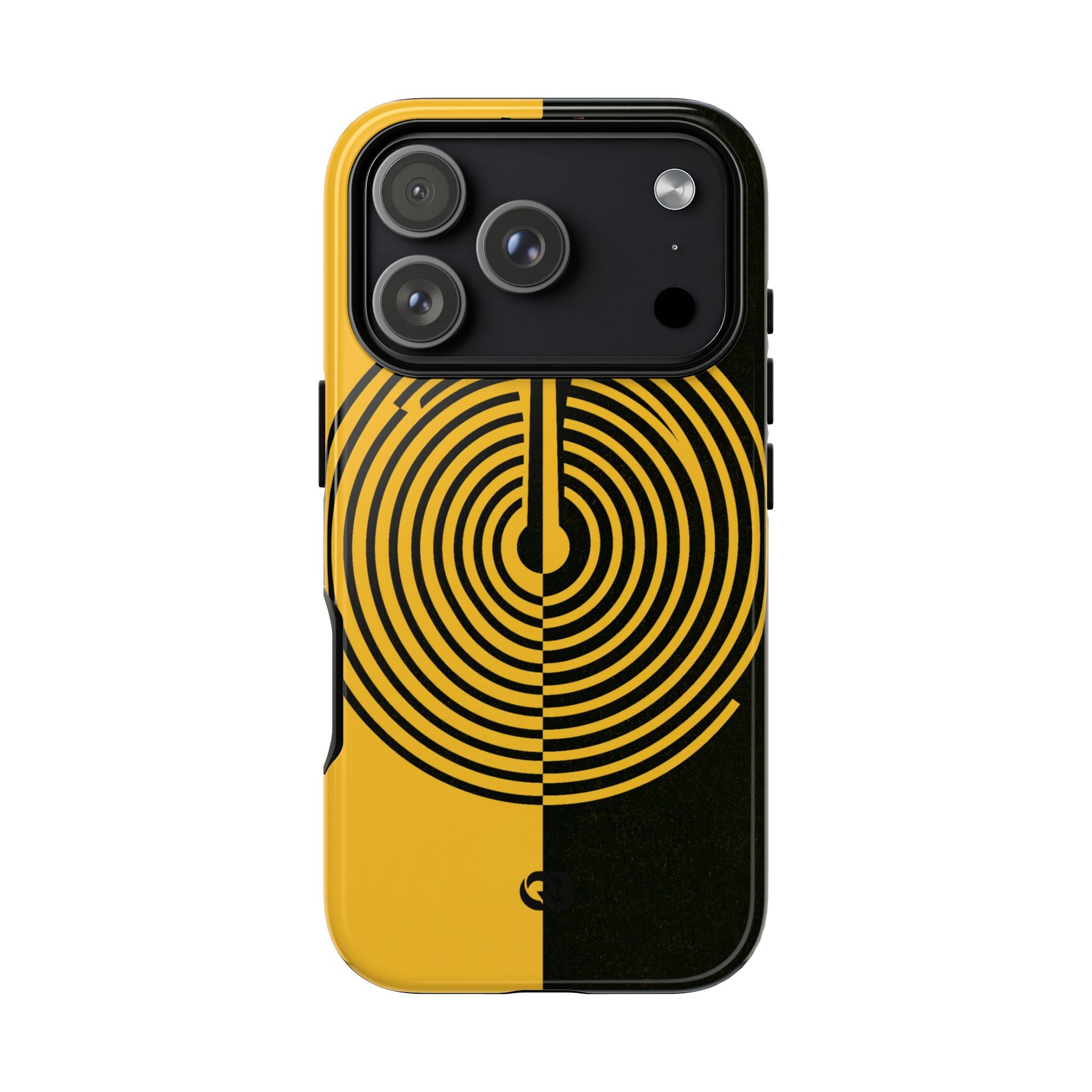 Yellow Tough Phone Case for iPhone - Voltage Sector Pulse
