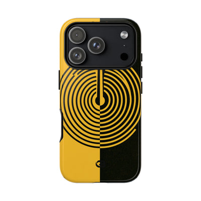 Yellow Tough Phone Case for iPhone - Voltage Sector Pulse