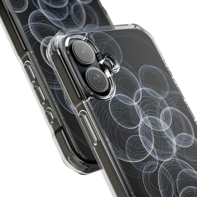 Black Impact MagSafe Phone Case for iPhone - Frosted Ring Matrix