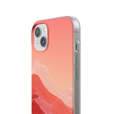 Red Lite Phone Case for iPhone - Crimson Ridge Contour