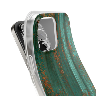 Teal Lite Phone Case for iPhone - Verdigris Copper Siding