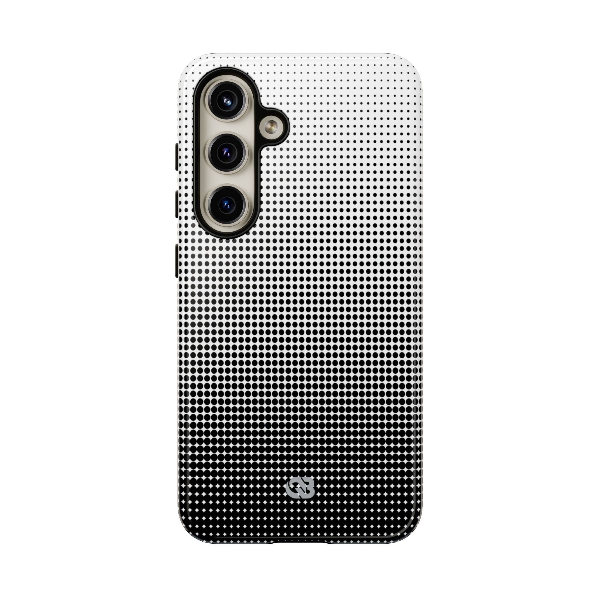 Black Tough Phone Case for Samsung - Obsidian Halftone Flux