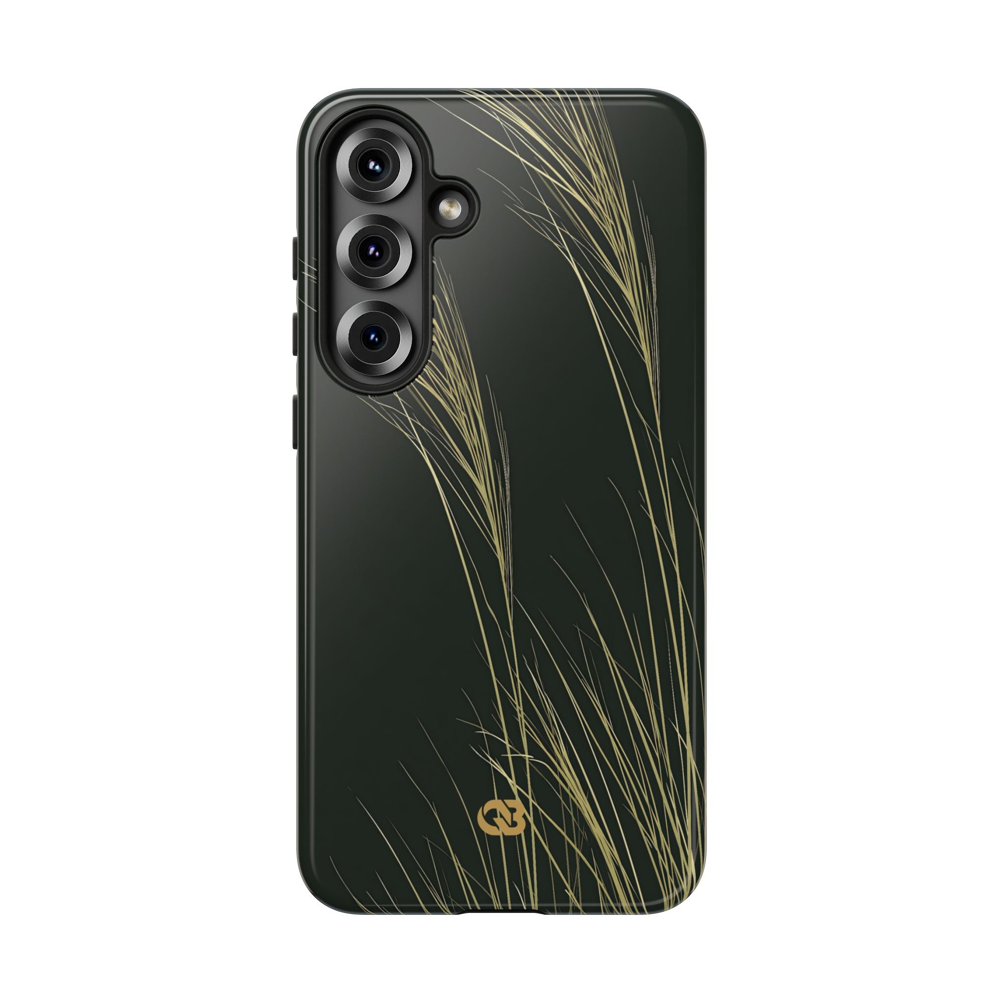 Green Tough Phone Case for Samsung - Midnight Gilded Grass