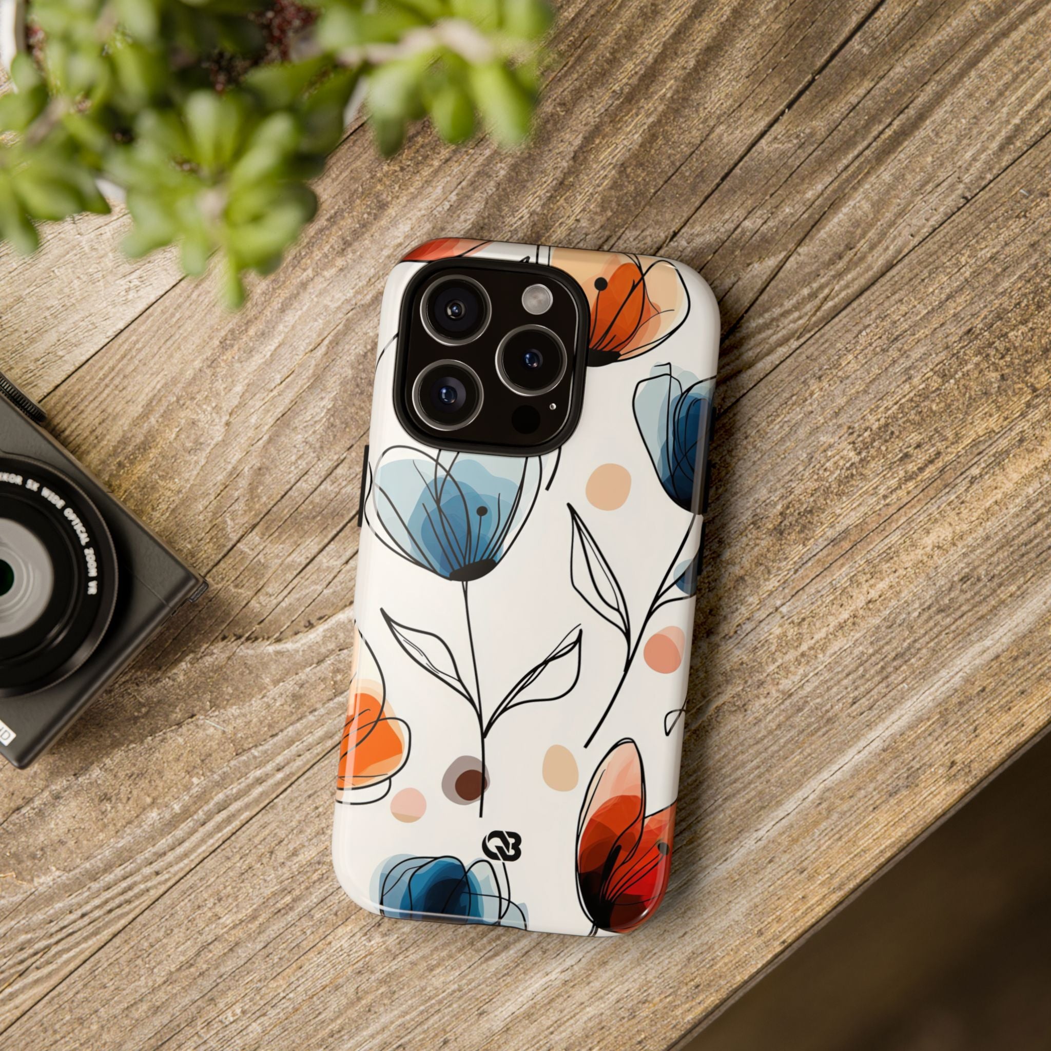 Ink Watercolor Tulips · Tough Phone Case for iPhone