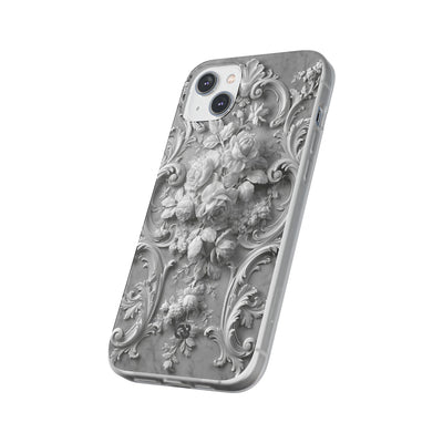 Rococo Marble Rose · Lite Phone Case for iPhone ·  White