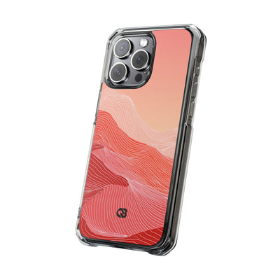 Red Impact MagSafe Phone Case for iPhone - Crimson Ridge Contour