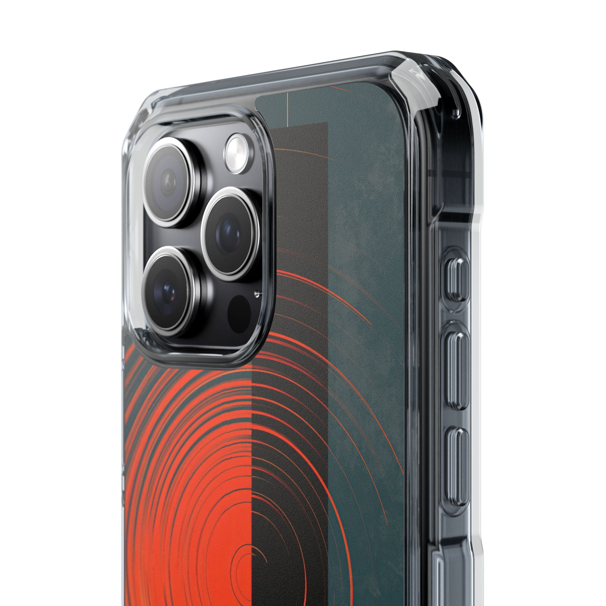 Teal Impact MagSafe Phone Case for iPhone - Burnt Slate Radial