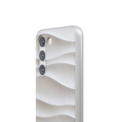 White Lite Phone Case for Samsung - Arctic Flow Ridges
