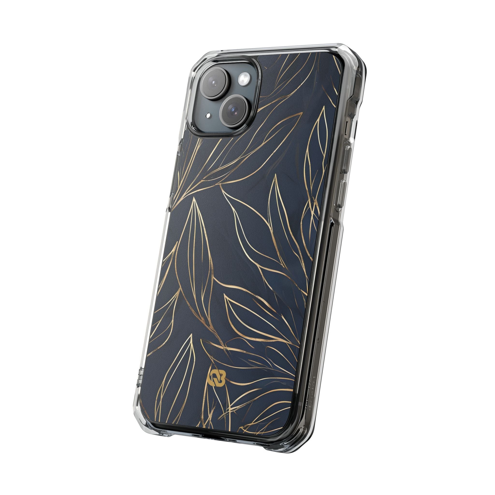 Gilded Navy Foliage · Impact Coque de téléphone pour iPhone · Magsafe