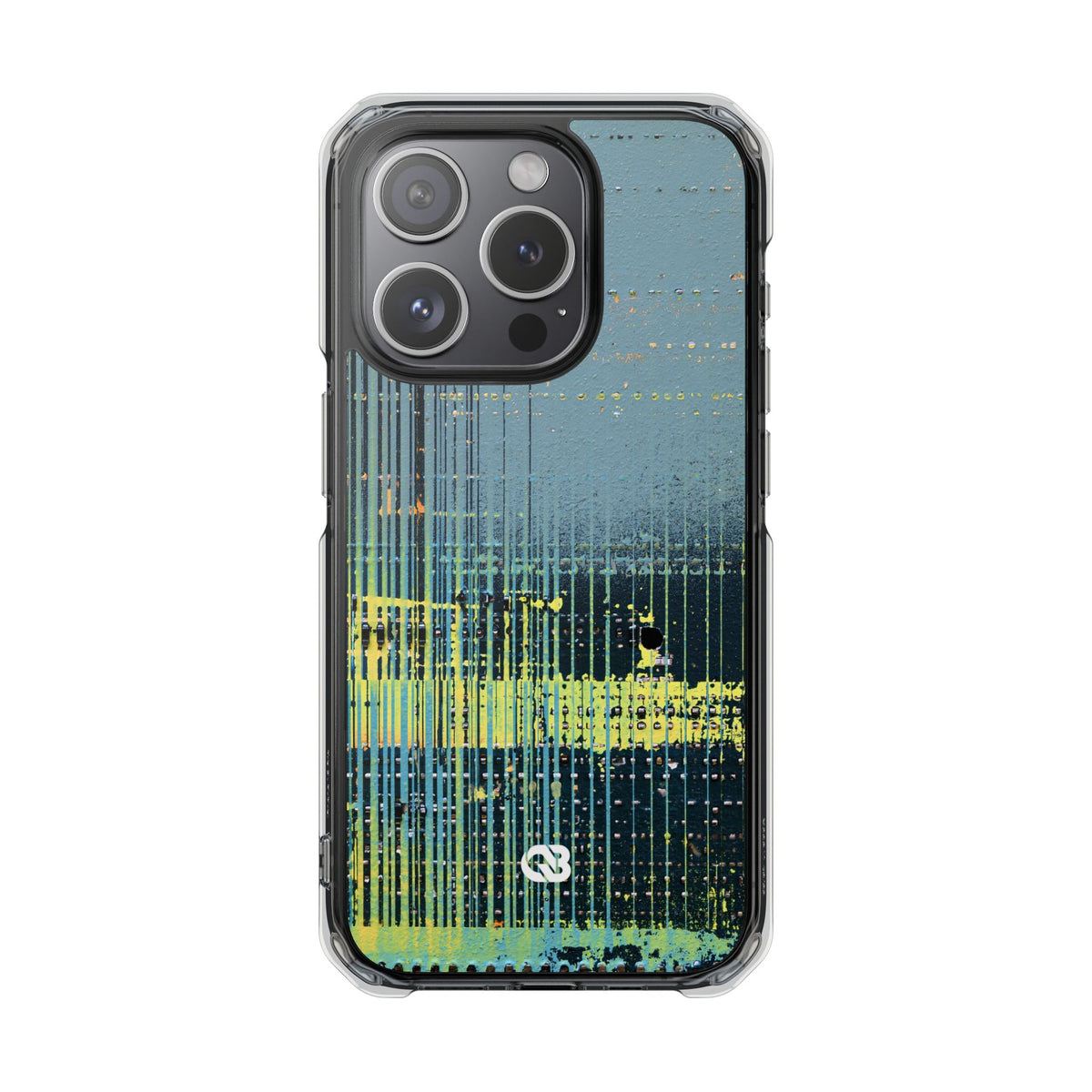 Acid Raster Circuit · Clear Impact Magnetic Phone Case for iPhone · Teal