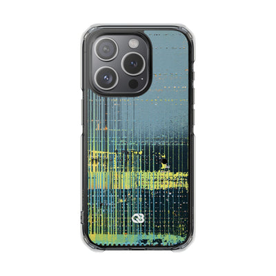Acid Raster Circuit · Clear Impact Magnetic Phone Case for iPhone · Teal
