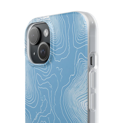 Blue Lite Phone Case for iPhone - Glacial Ridge Topo