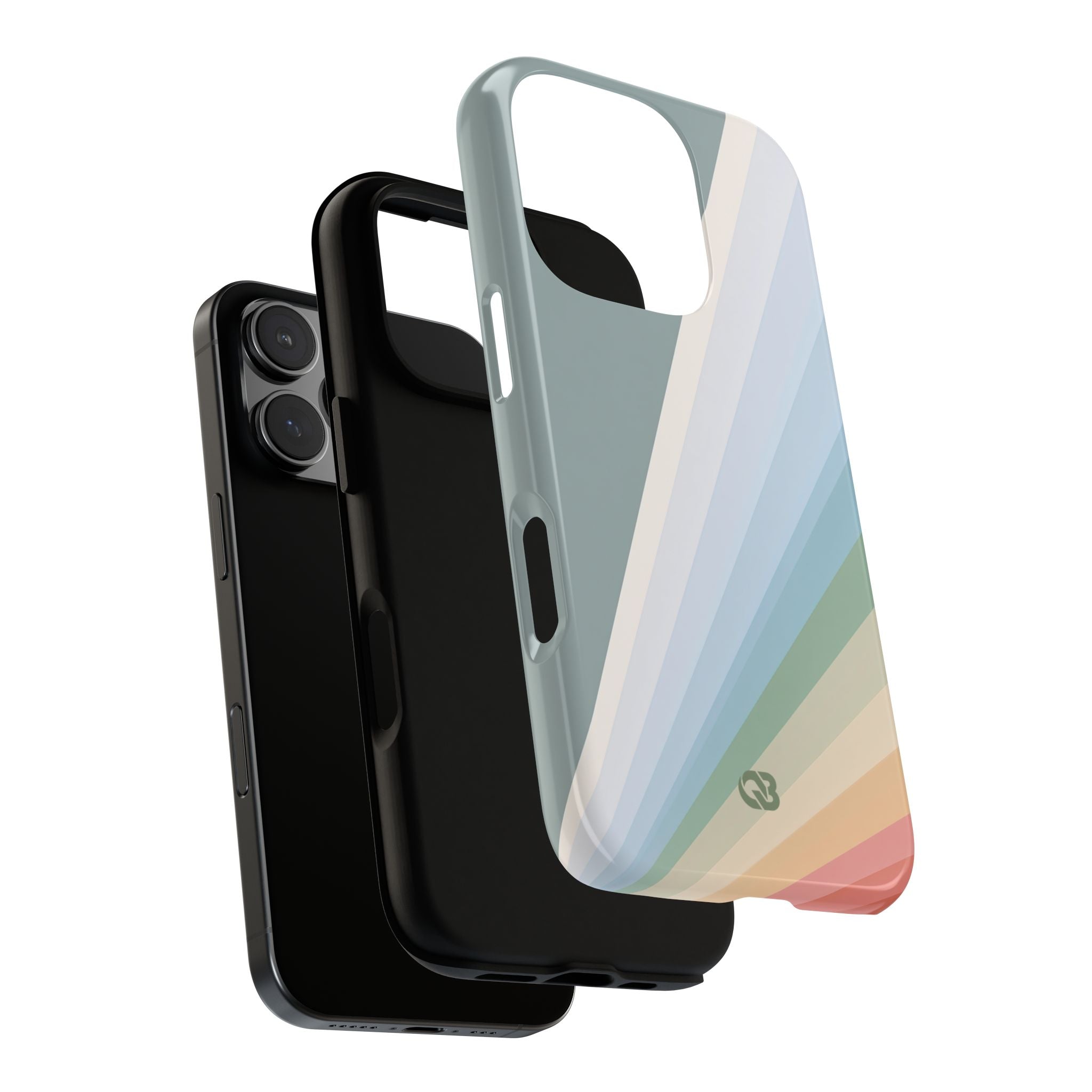 Green Tough Phone Case for iPhone - Sage Prism Beam