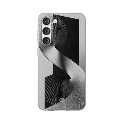 Grey Lite Phone Case for Samsung - Obsidian Moiré Wave