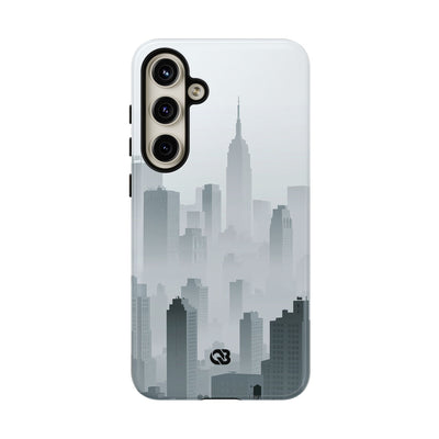 Grey Tough Phone Case for Samsung - Steel Mist Skyline