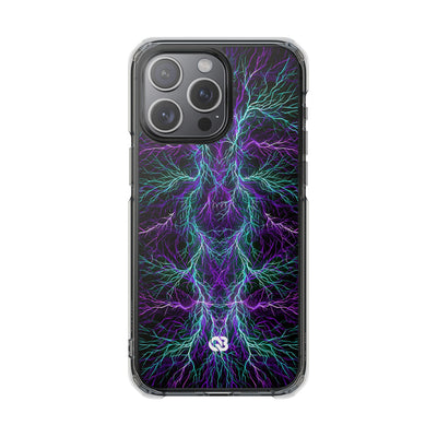 Electric Plasma Arbor · Clear Impact Magnetic Phone Case for iPhone · Purple