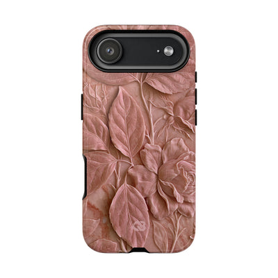 Blush Rose Relief · Tough Phone Case for iPhone · Pink