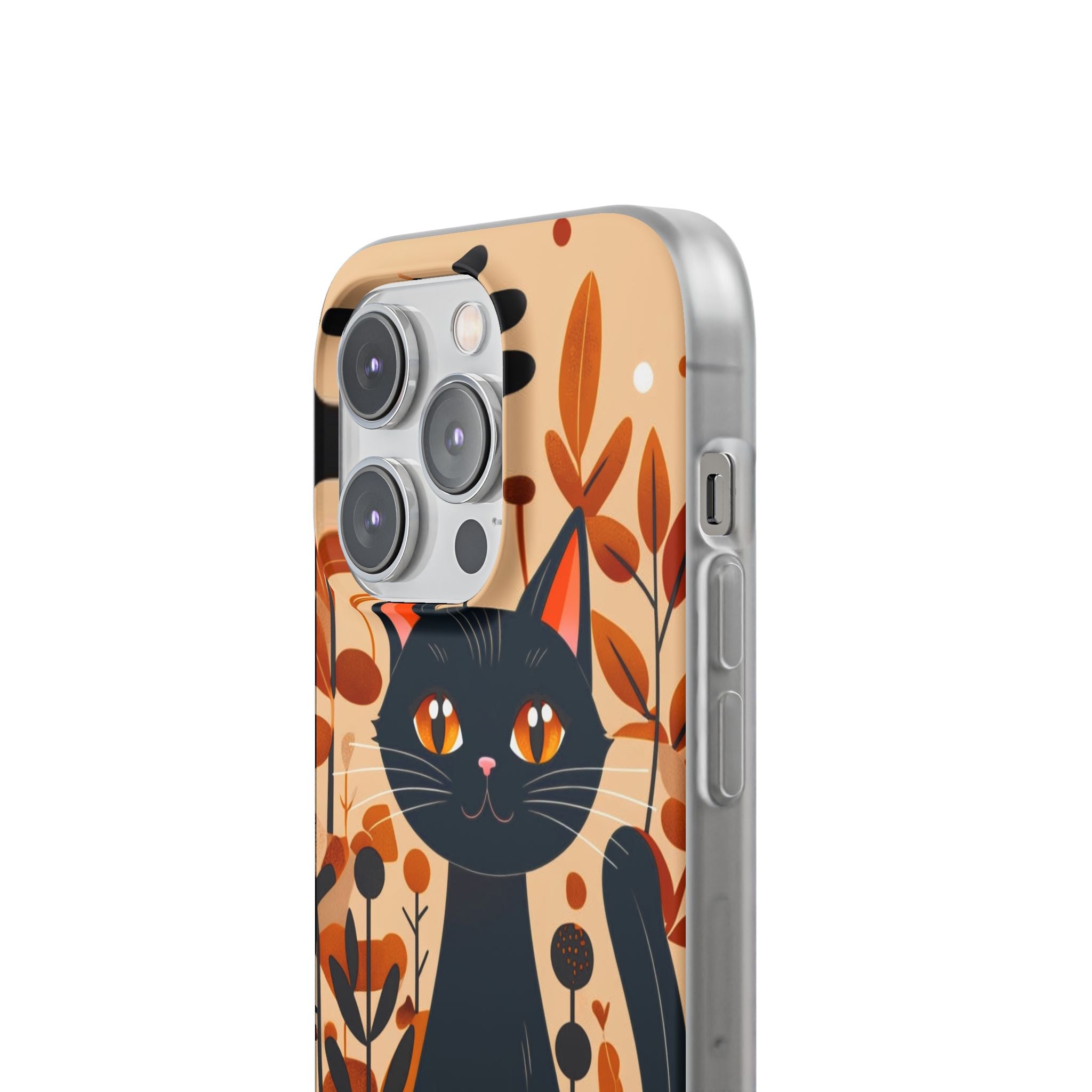 Schwarze Katze Glow iPhone 14 Pro Case - Soft