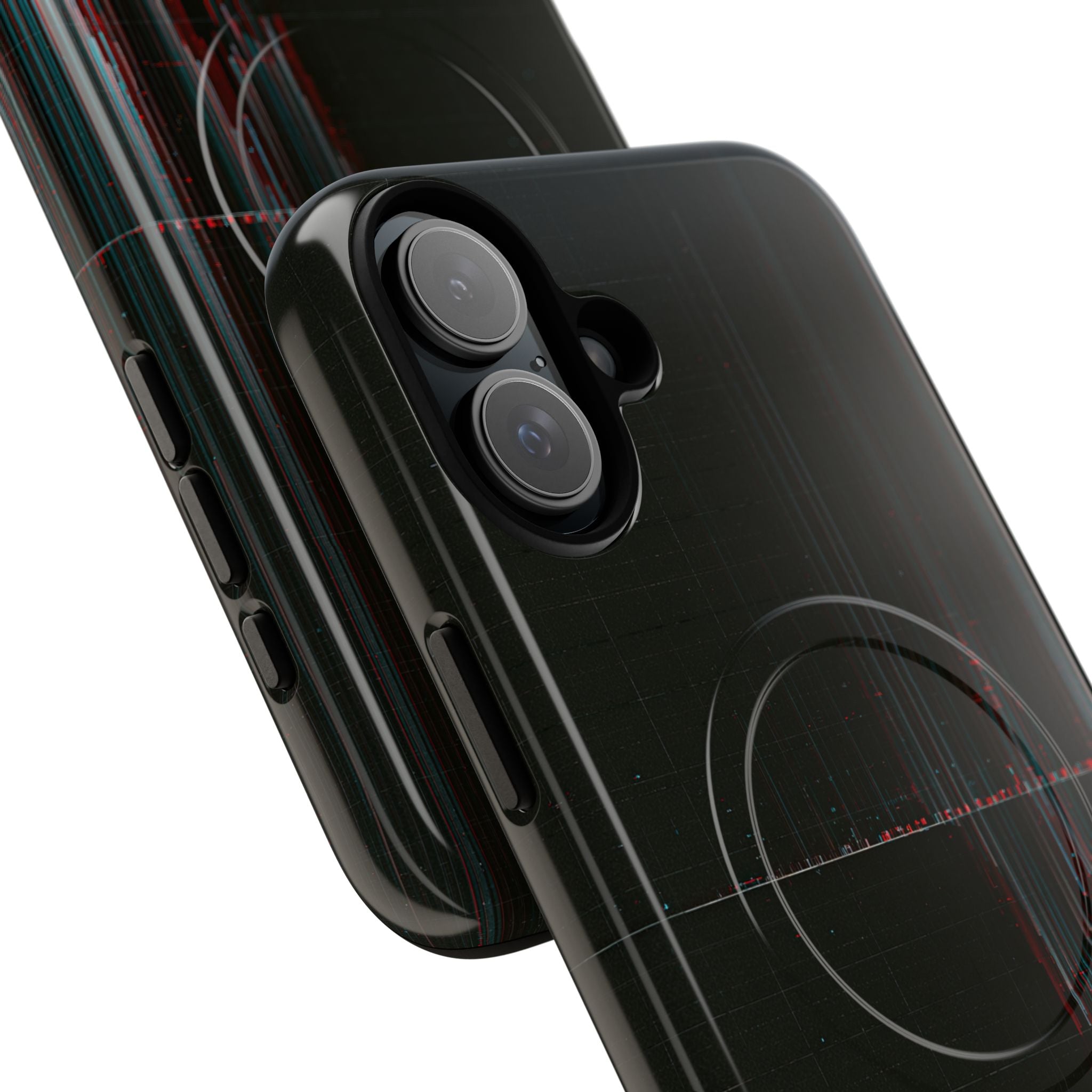 Black Tough 2.0 Magsafe Phone Case for iPhone - Corrupted Data Stream