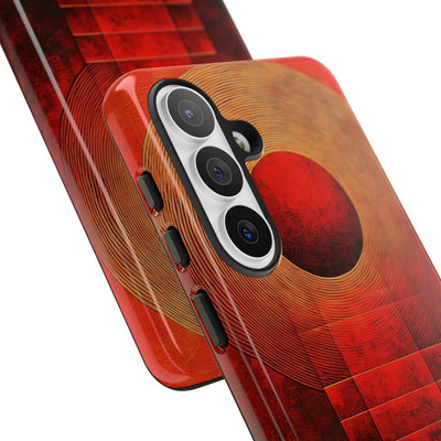 Crimson Solar Halo · Tough Phone Cover for Samsung