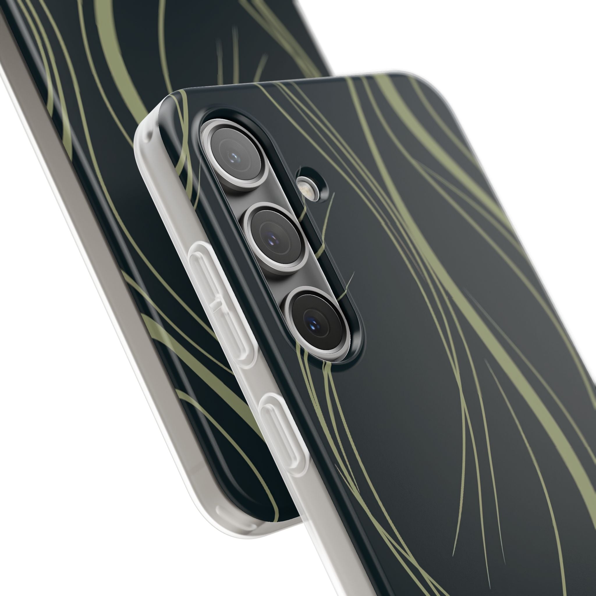 Green Lite Phone Case for Samsung - Obsidian Sage Flow