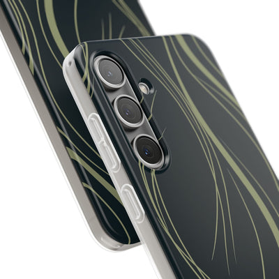 Green Lite Phone Case for Samsung - Obsidian Sage Flow