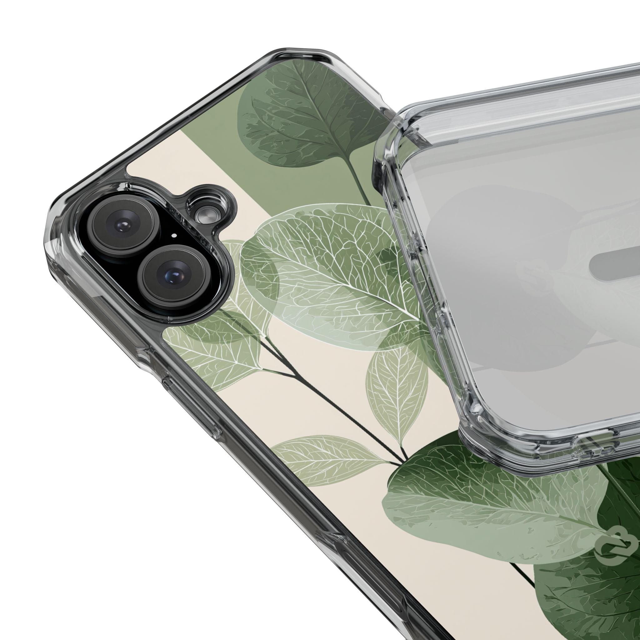 Green Impact MagSafe Phone Case for iPhone - Sage Leaf Skeletals