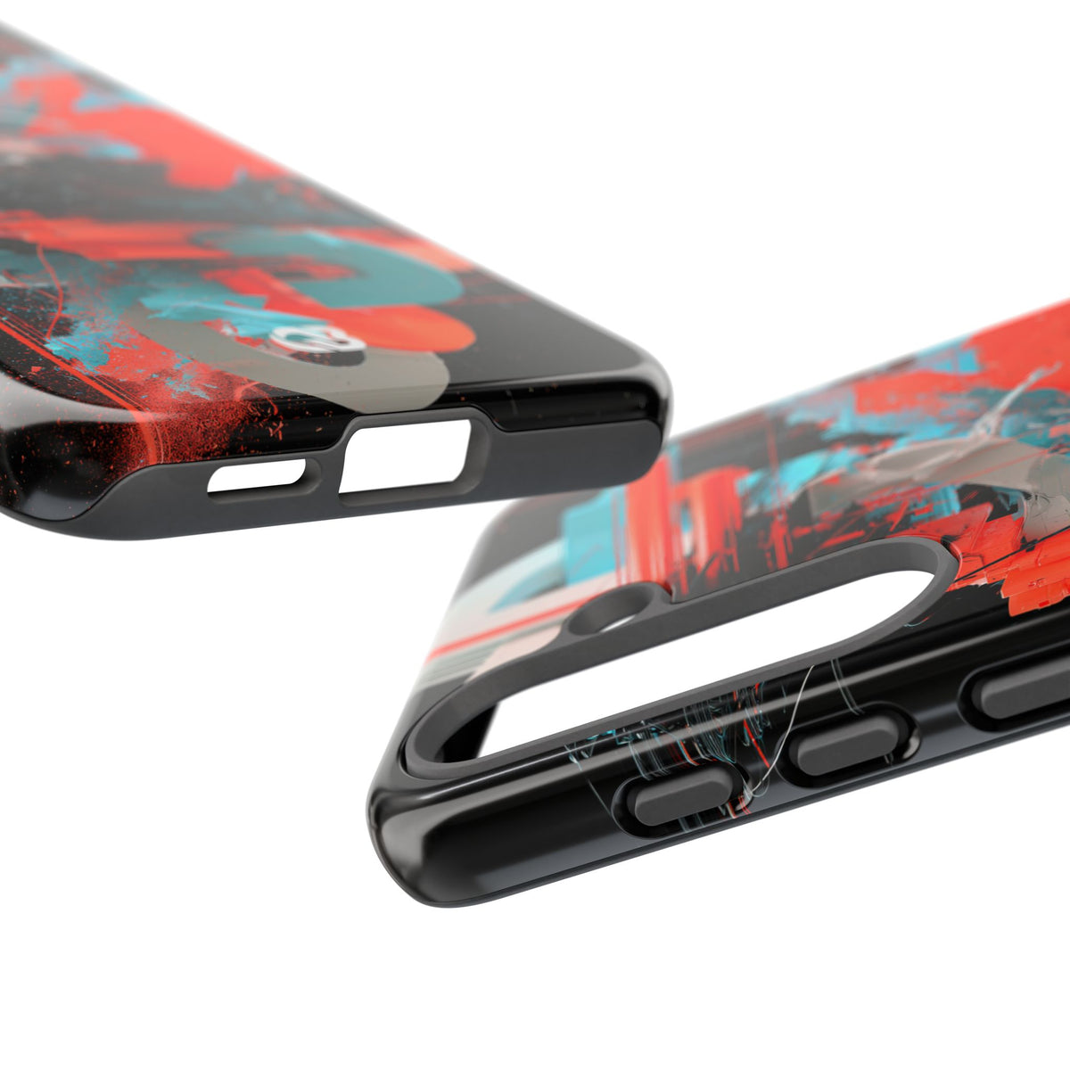 Fragmented Cyber Core · Tough Phone Case for Samsung · Black