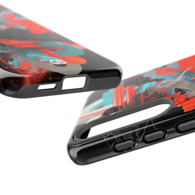 Fragmented Cyber Core · Tough Phone Case for Samsung · Black