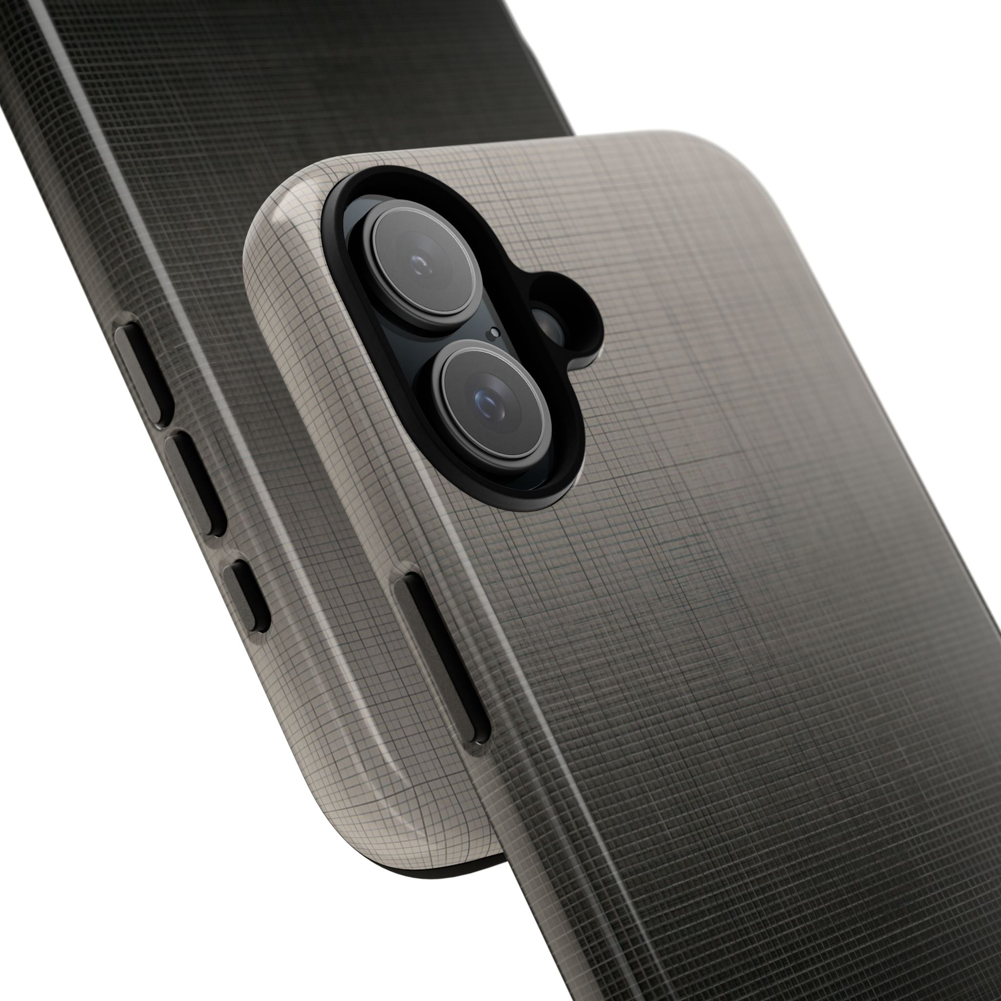 Grey Tough Phone Case for iPhone - Faded Sand Mesh