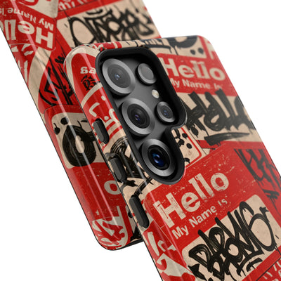 Slap Tag Collage · Tough Phone Case for Samsung · Red